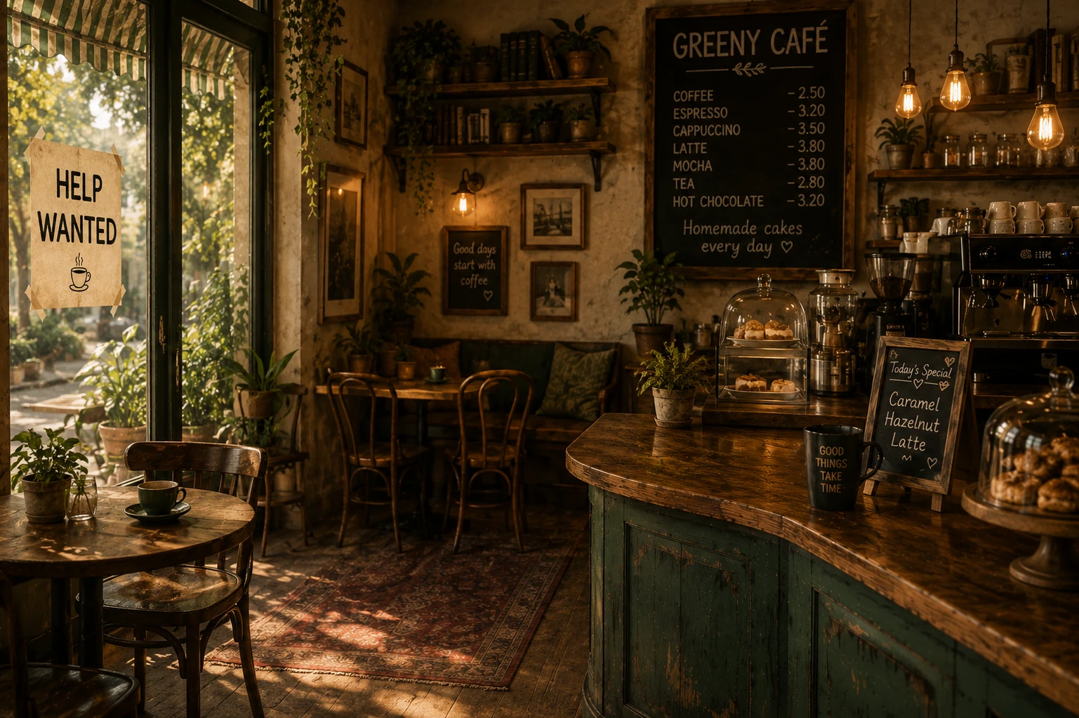 Trial Shift at Café Greeny — scene cover